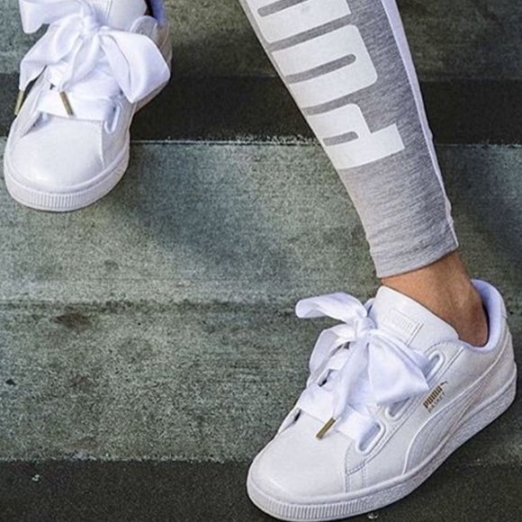 PUMA Athletic Basket Heart Patent Shoes - Picture 9 of 15